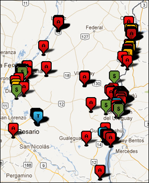 Mapa de alojamientos