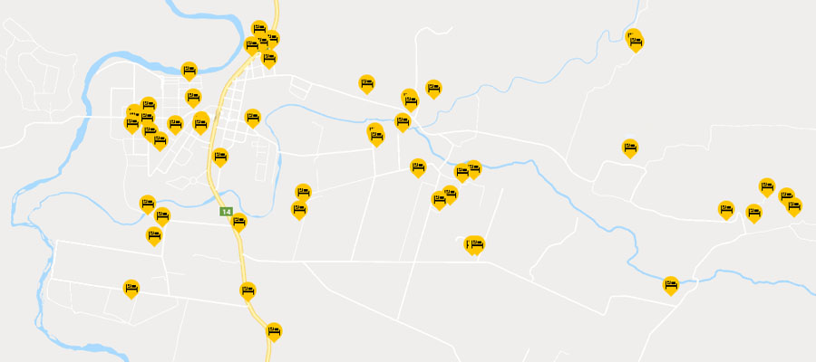 Mapa de Alojamientos en Coln