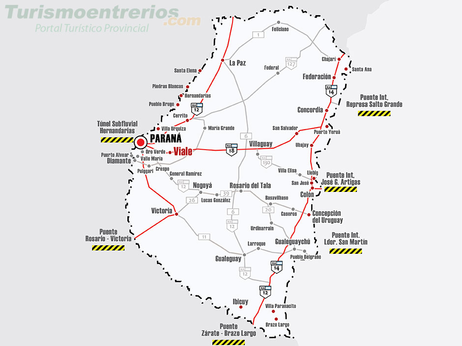 Rutas Y Accesos A Viale Entre Ríos Turismo Estaciones De Gnc Peajes